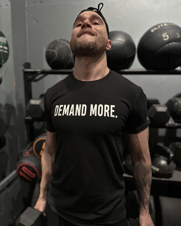 Demand More™ Signature Black T-Shirt - asidefitness